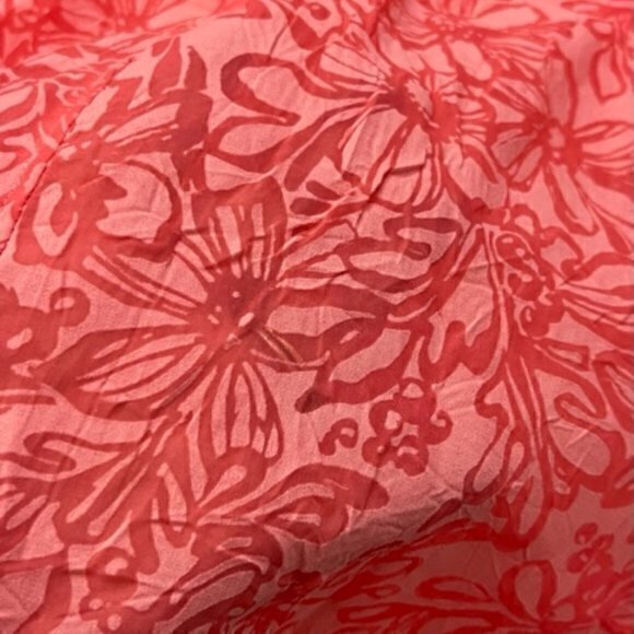 RUBY RD Shirt/Topper BURNOUT FLORAL‎ ROLL TABS Button-Up Pink 18W BARBIE COTTAGE - Picture 2 of 10